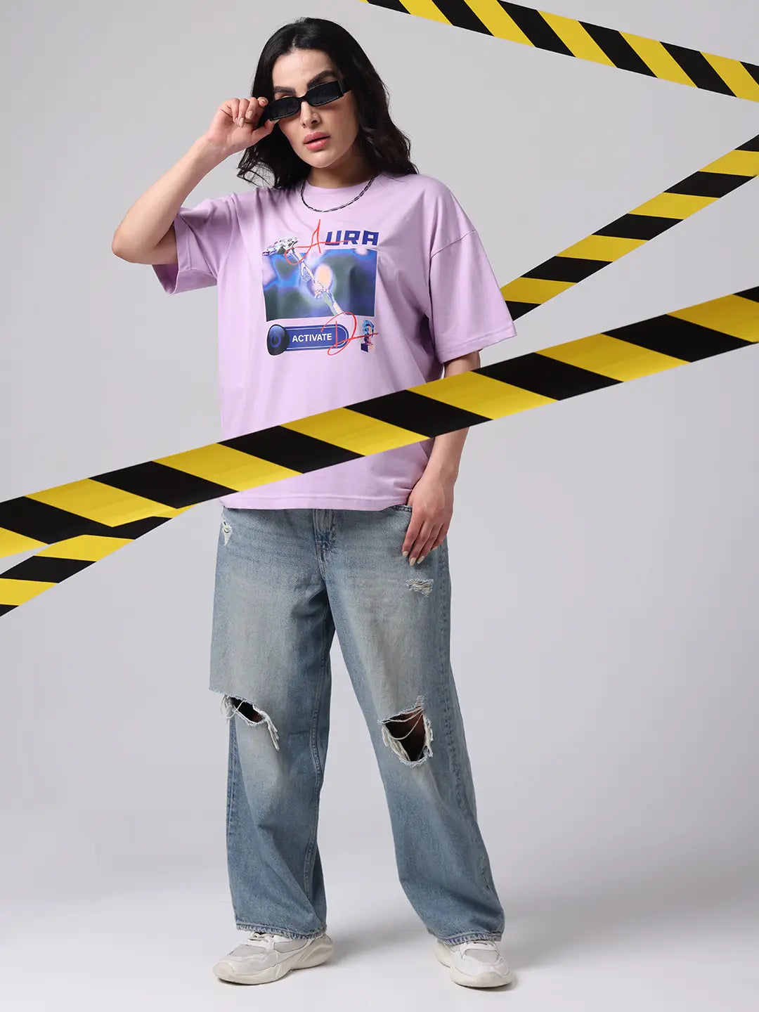 Spiritual Aura Activated Chakra Oversized Lavender Cotton Unisex