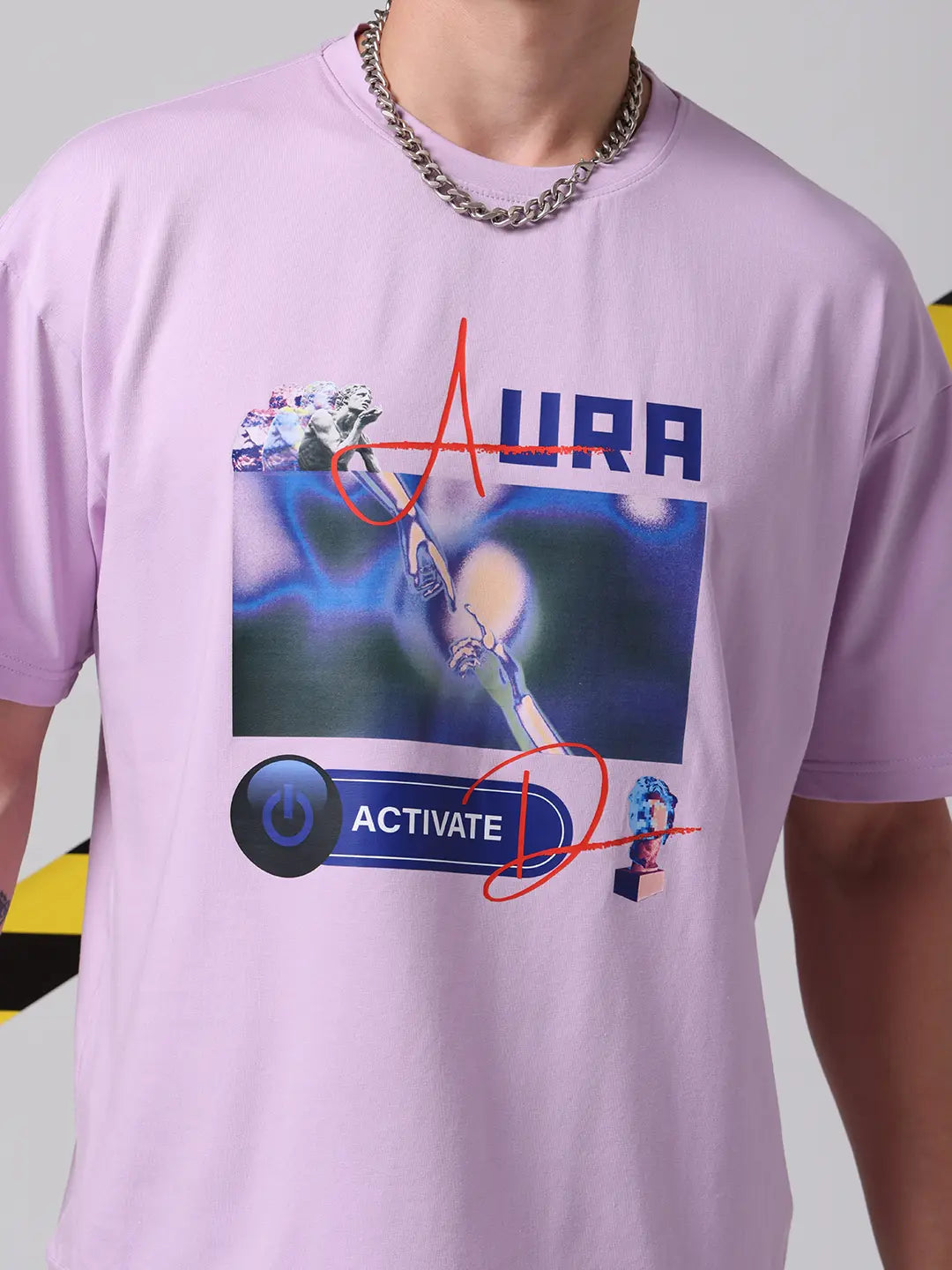 Spiritual Aura Activated Chakra Oversized Lavender Cotton Unisex