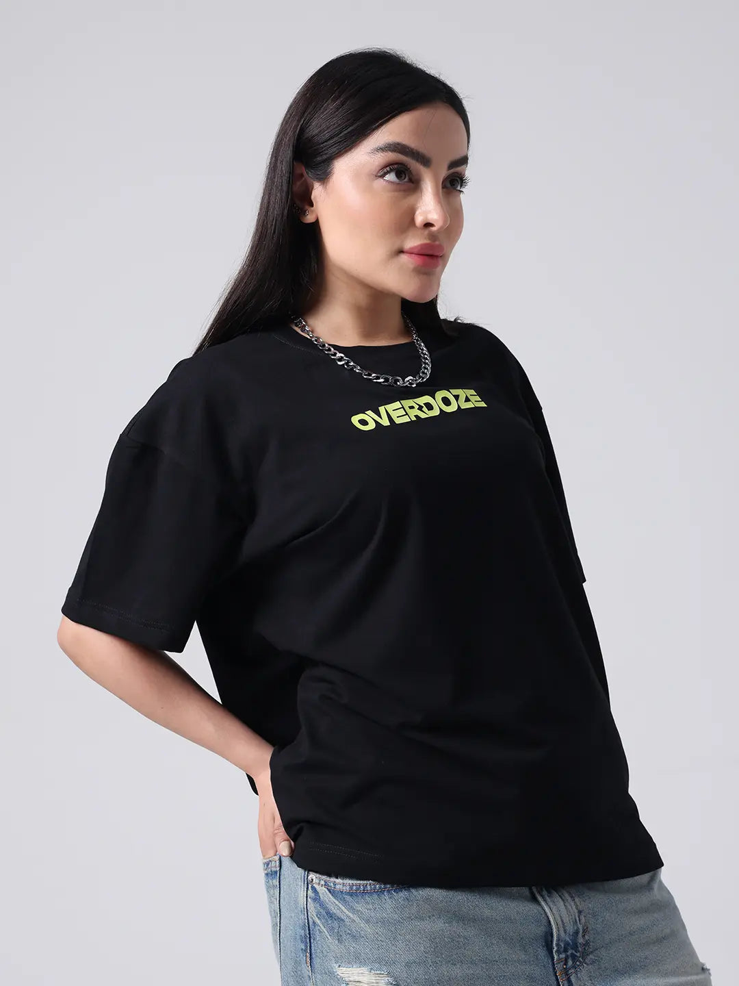 Black Premium Brand Logo Basic Boxy Fit Cotton Unisex T-Shirt