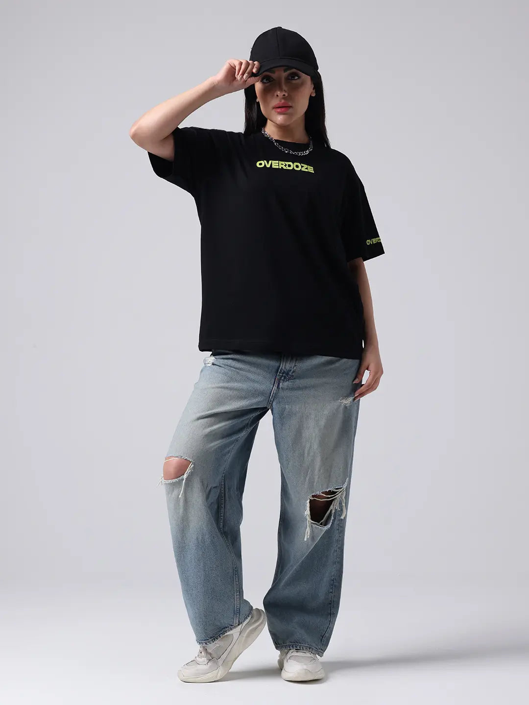 Black Premium Brand Logo Basic Boxy Fit Cotton Unisex T-Shirt