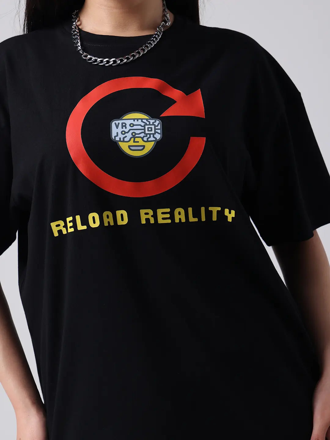 Reload Reality Virtual Reboot Cotton Oversized Relaxed Fit Unisex T shirt