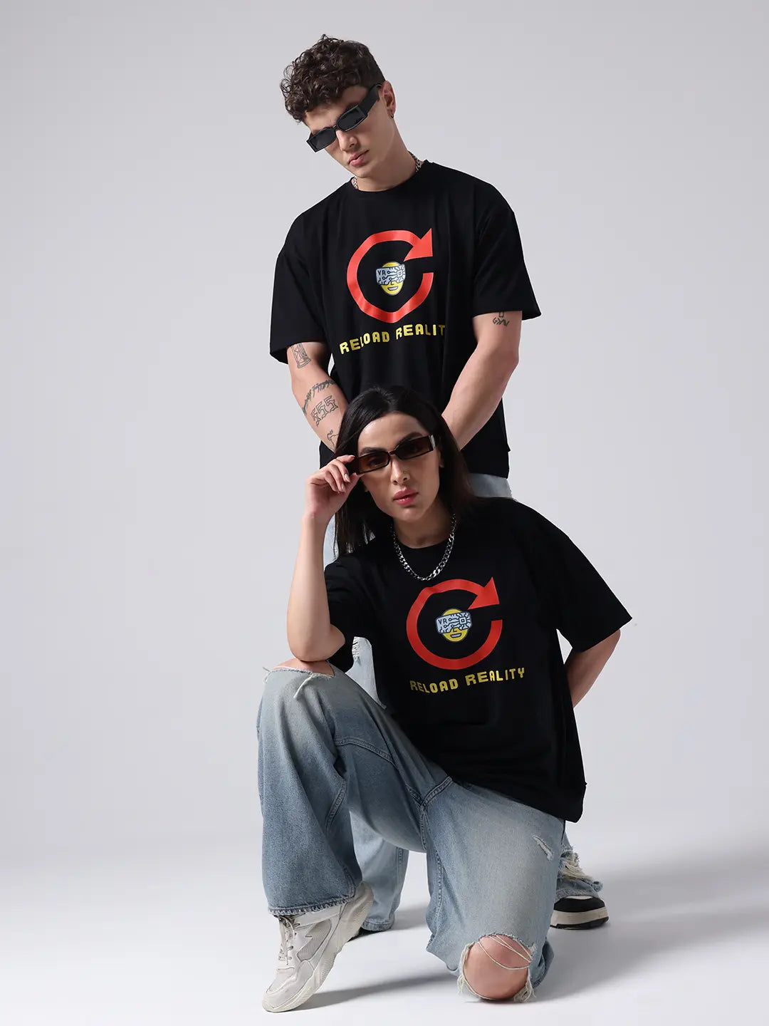 Reload Reality Virtual Reboot Cotton Oversized Relaxed Fit Unisex T shirt
