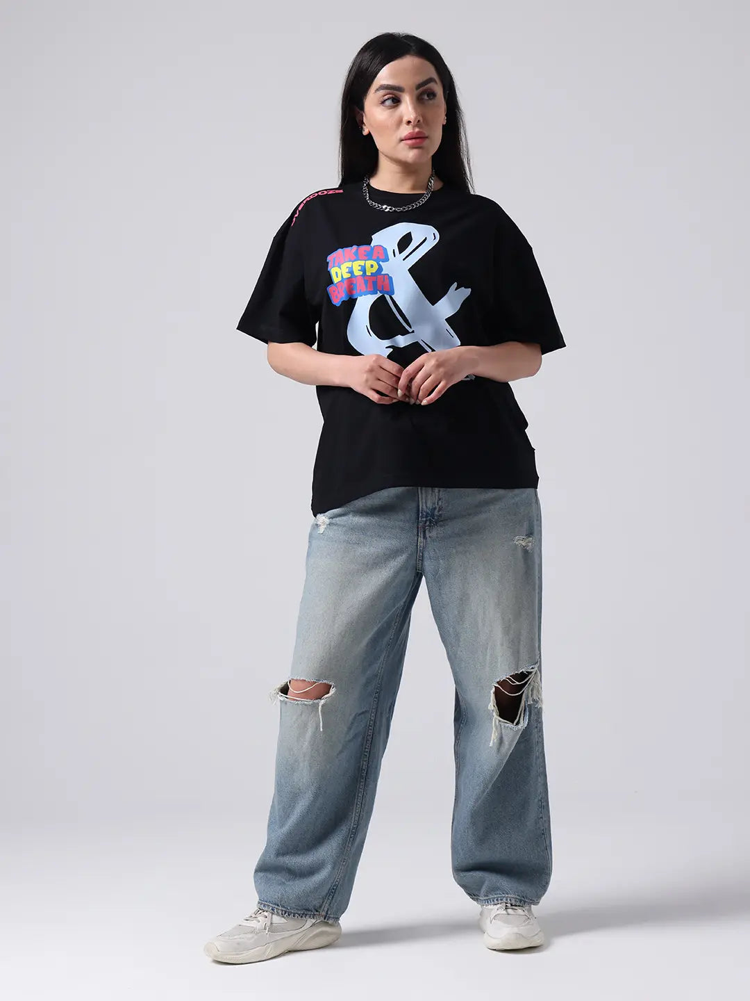 Log Out Anti Social Club Printed Relaxed Fit Unisex Oversize T shirt