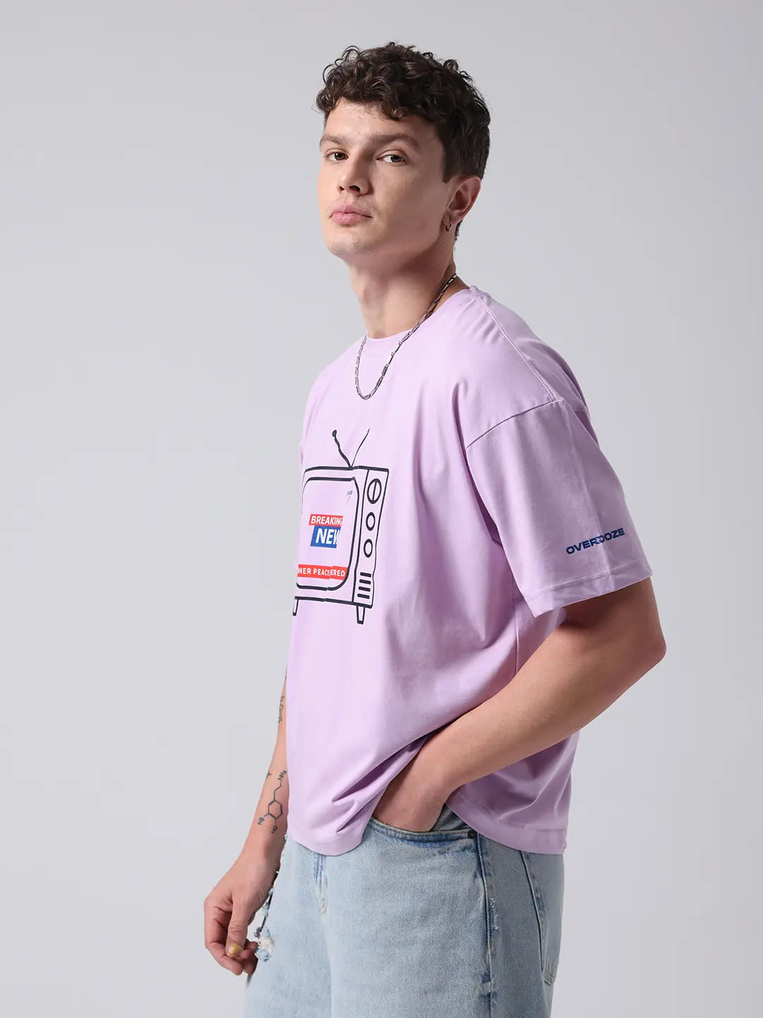 Breaking News Media Newspaper Printed Relaxed Cotton Unisex T shirt