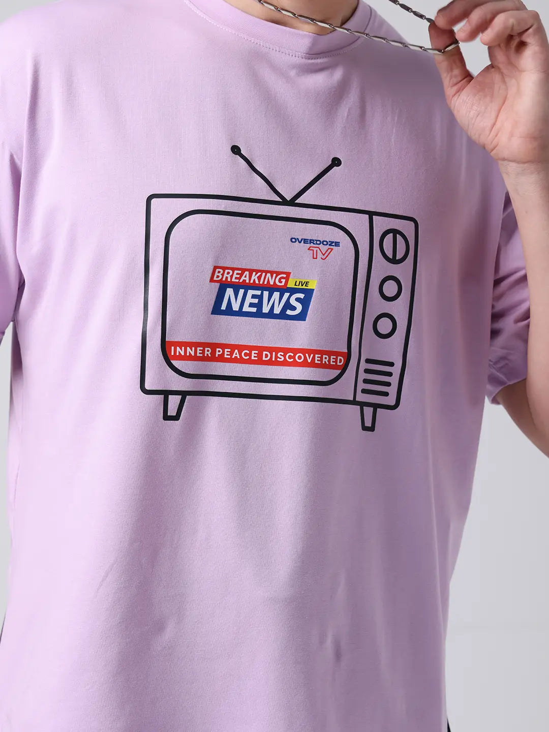 Breaking News Media Newspaper Printed Relaxed Cotton Unisex T shirt