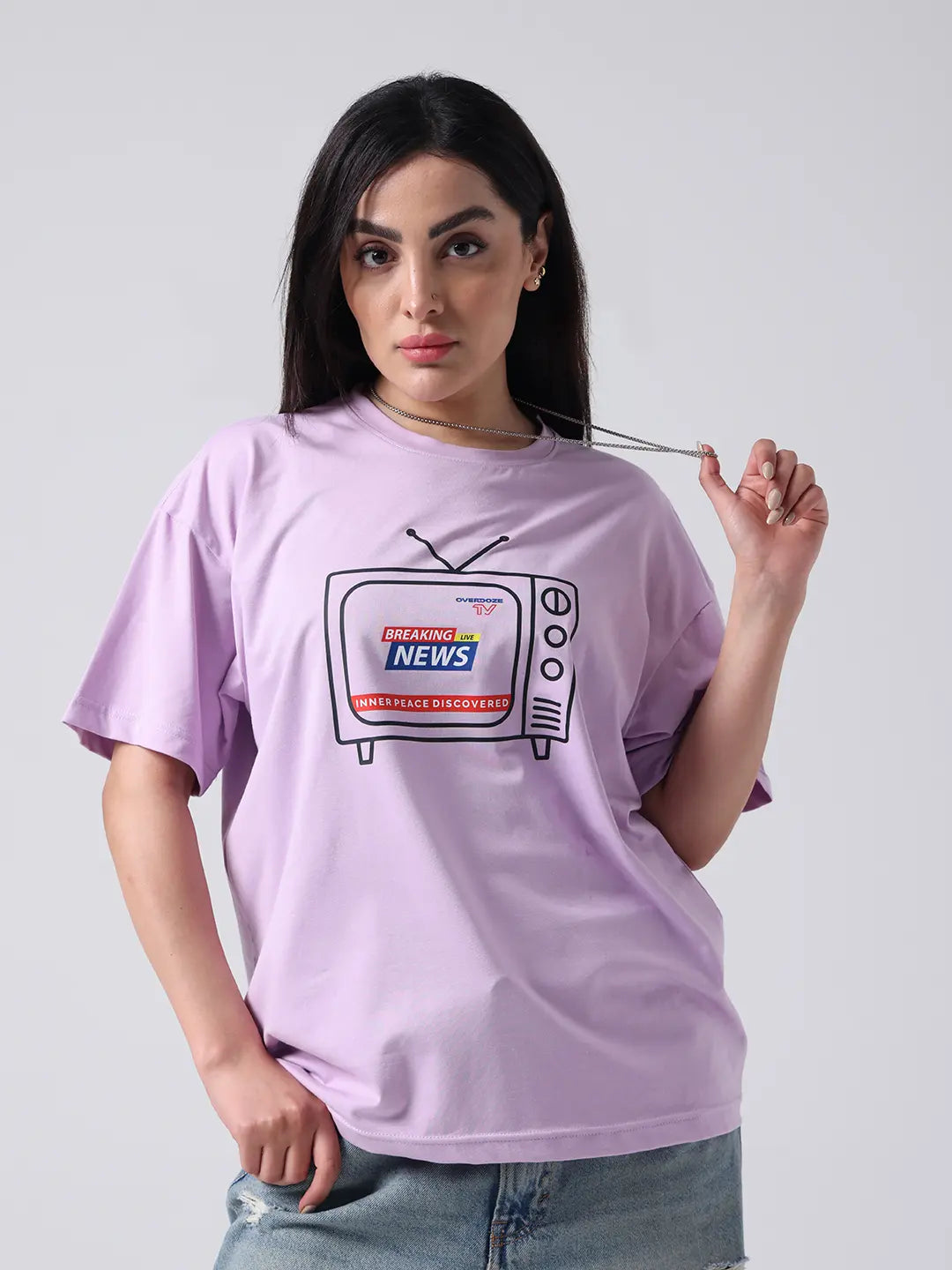 Breaking News Media Newspaper Printed Relaxed Cotton Unisex T shirt