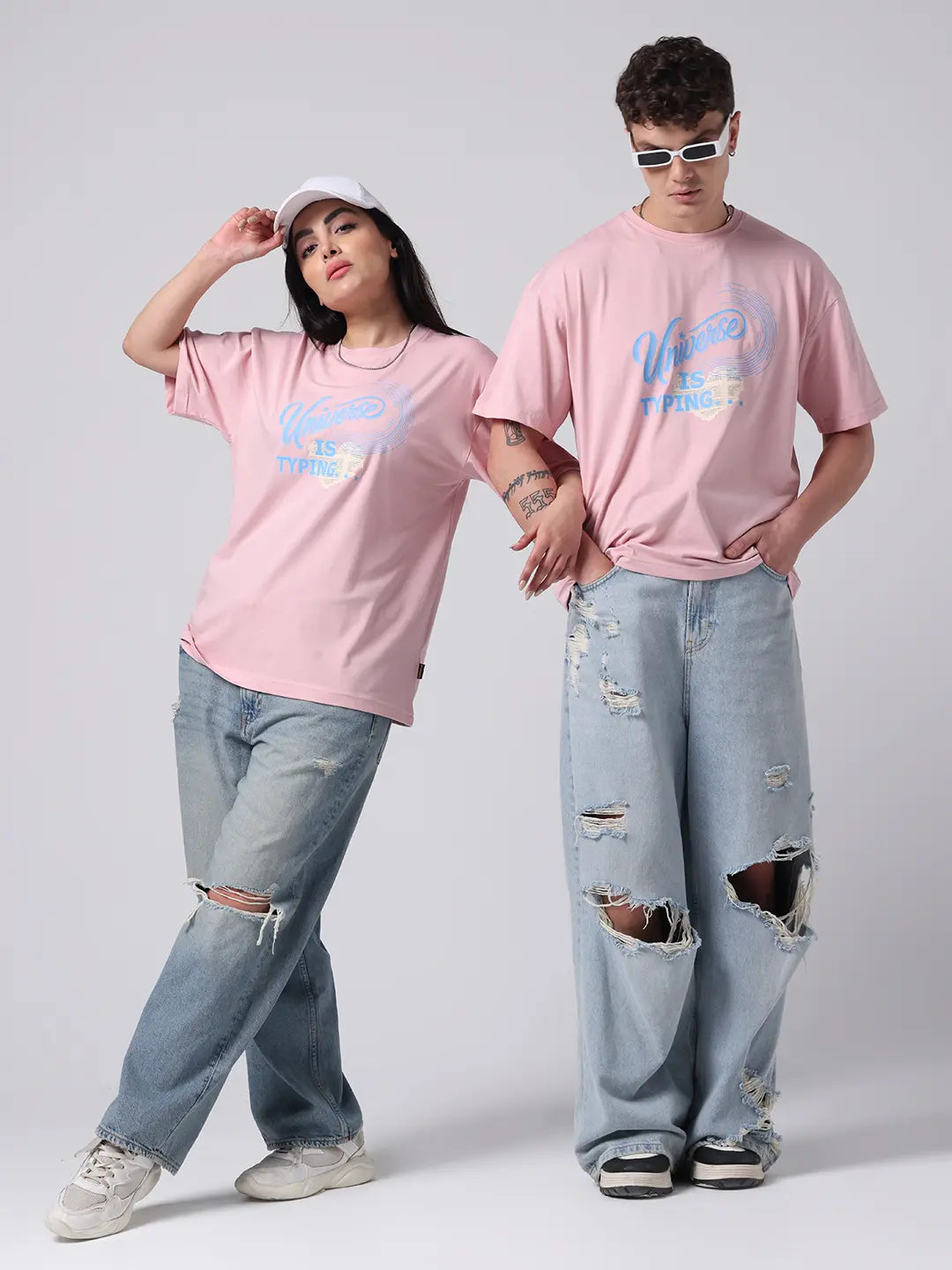 Universe Galaxy Printed Cosmic Boxy Oversized Fit T shirt for Unisex