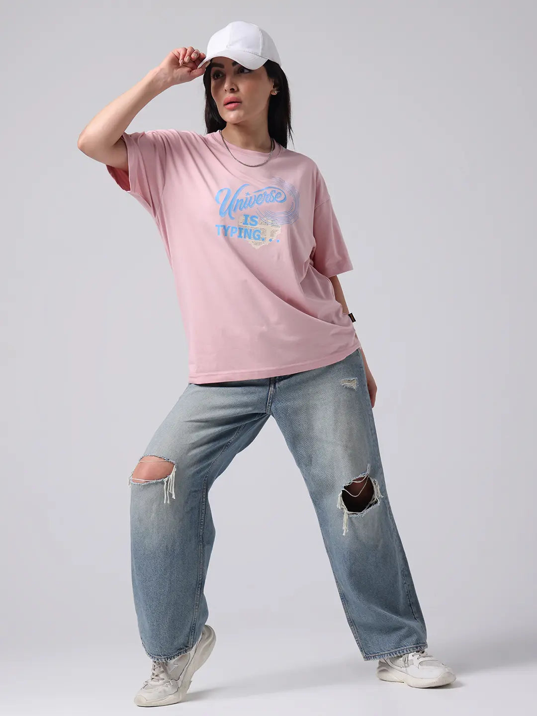 Universe Galaxy Printed Cosmic Boxy Oversized Fit T shirt for Unisex