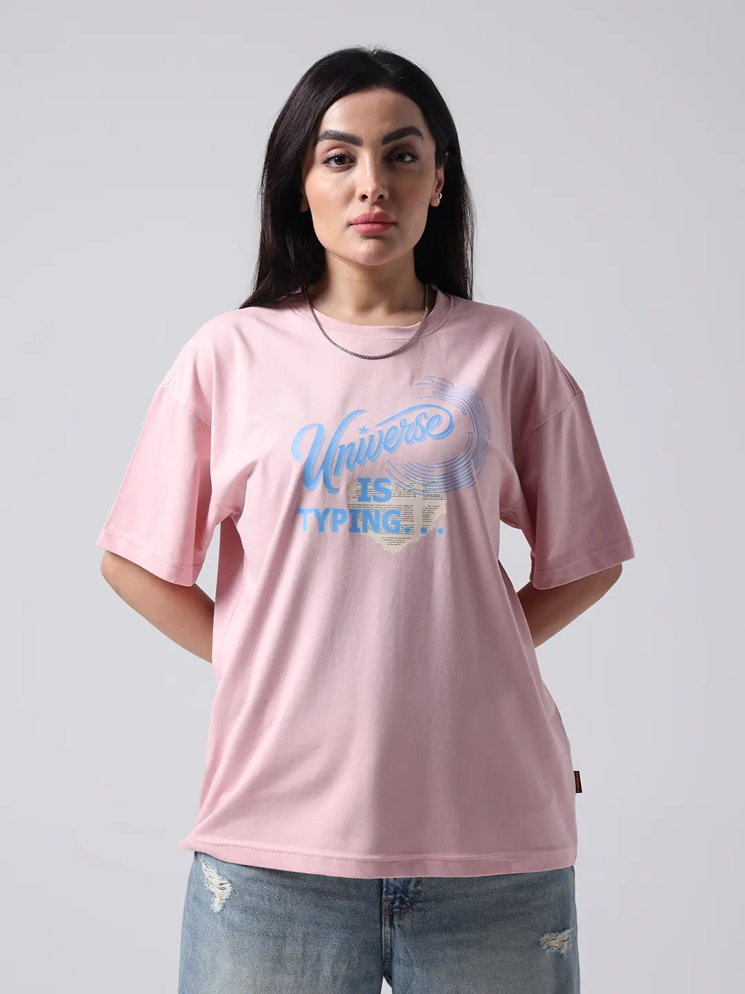 Universe Galaxy Printed Cosmic Boxy Oversized Fit T shirt for Unisex