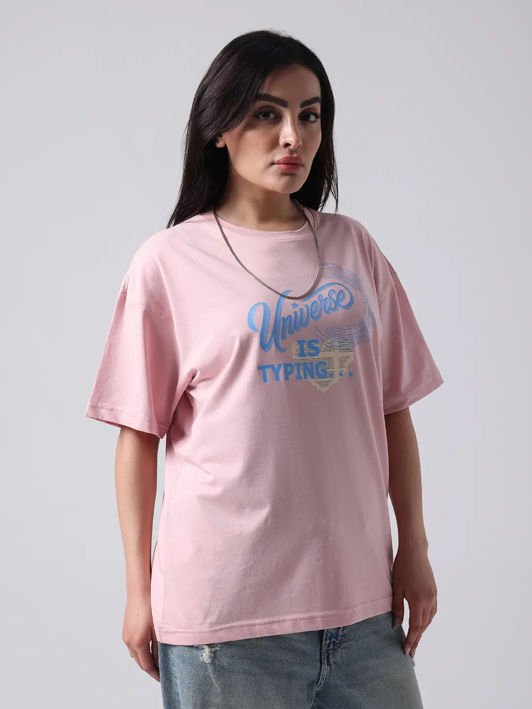 Universe Galaxy Printed Cosmic Boxy Oversized Fit T shirt for Unisex
