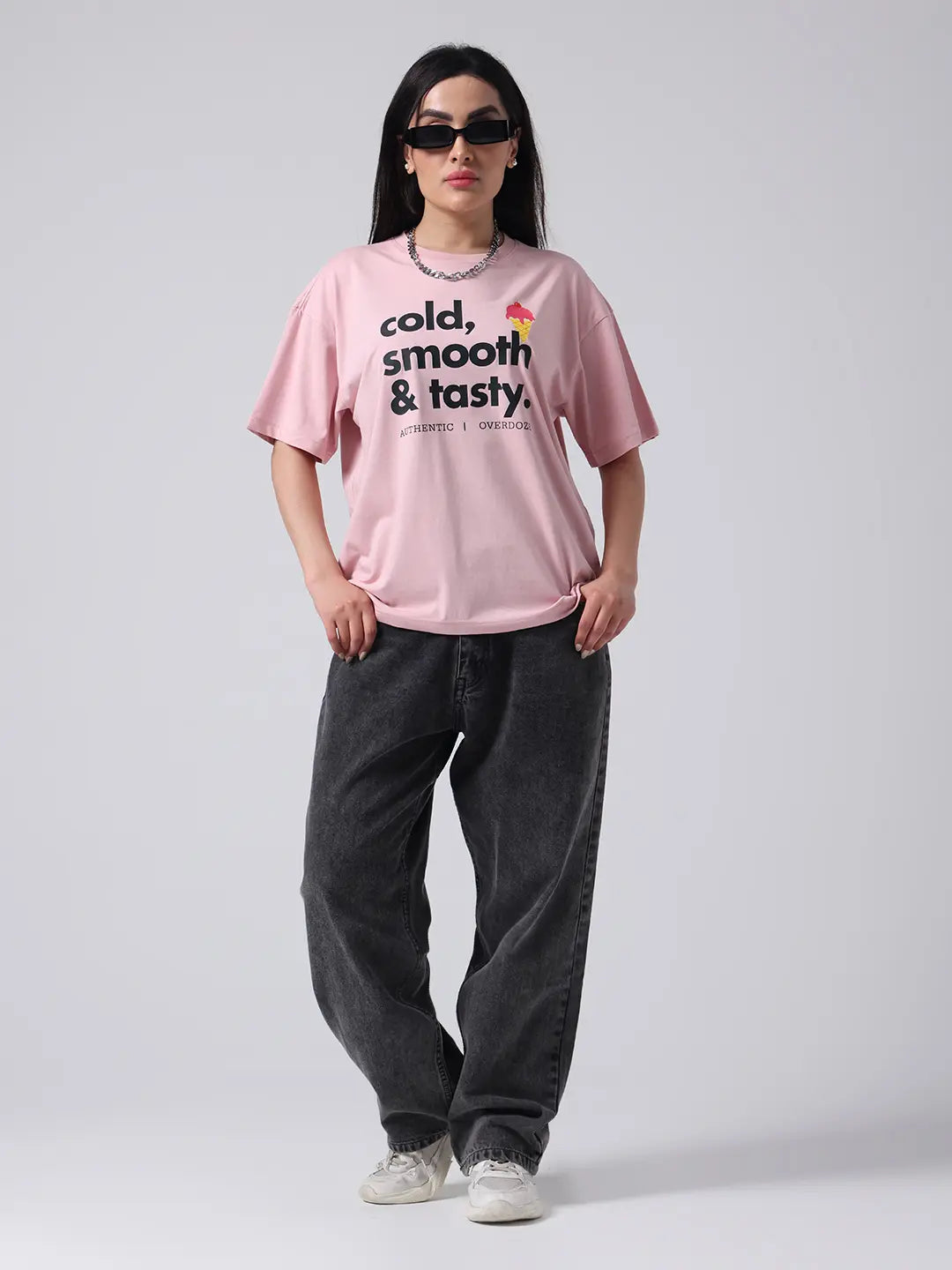 Cold Smooth Tasty Soft Oversized Boxy Fit Cotton T shirt for Unisex