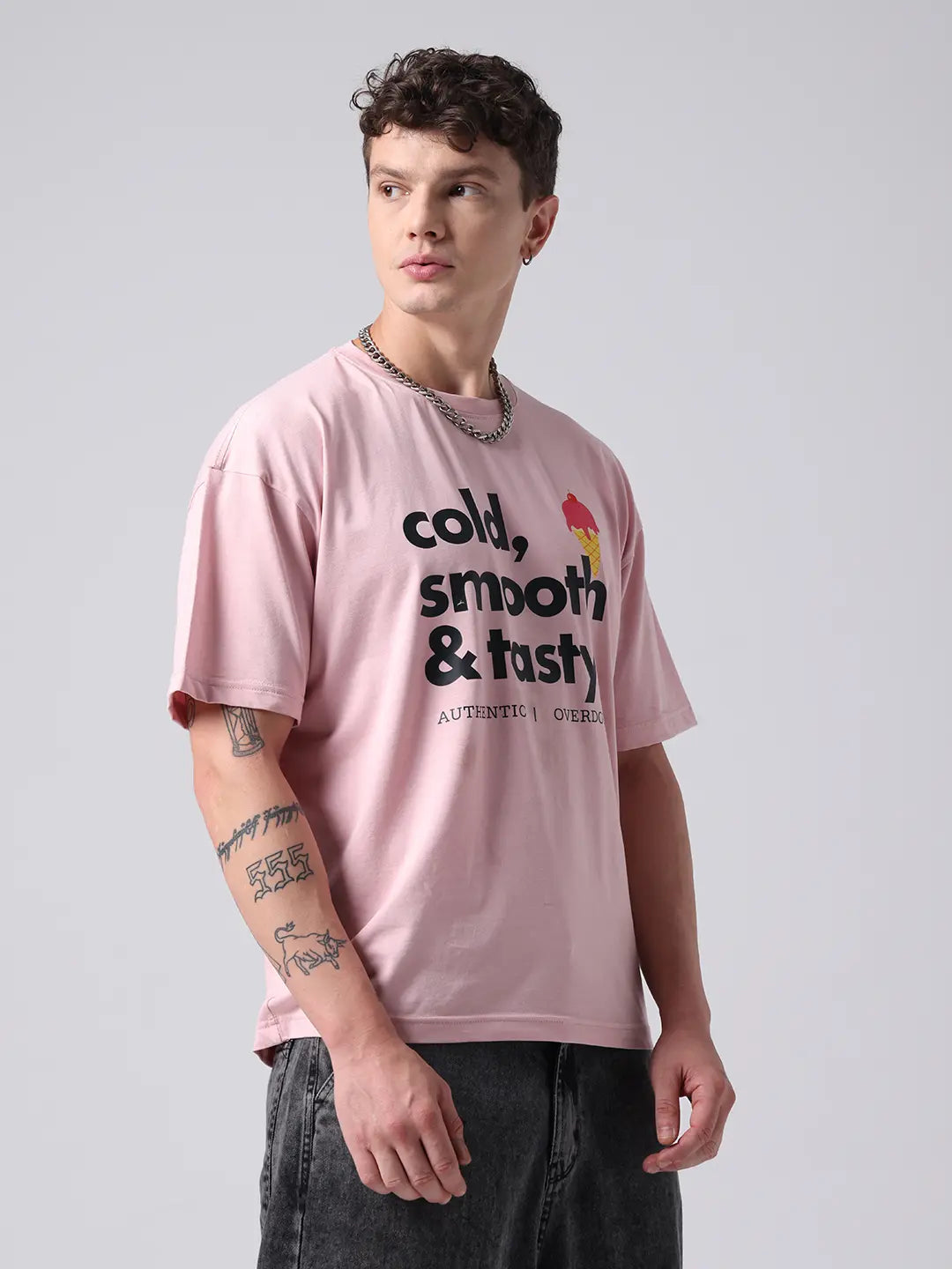 Cold Smooth Tasty Soft Oversized Boxy Fit Cotton T shirt for Unisex