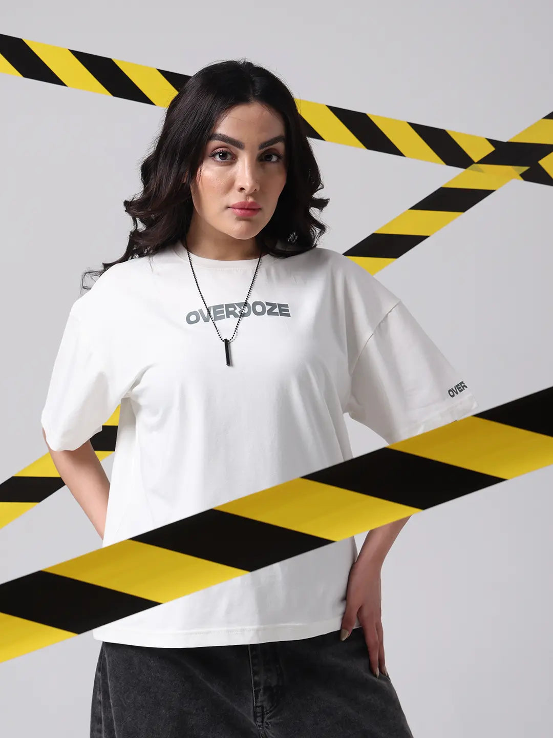 Off White Premium Brand Logo Relaxed Boxy Fit Cotton Unisex T-Shirt