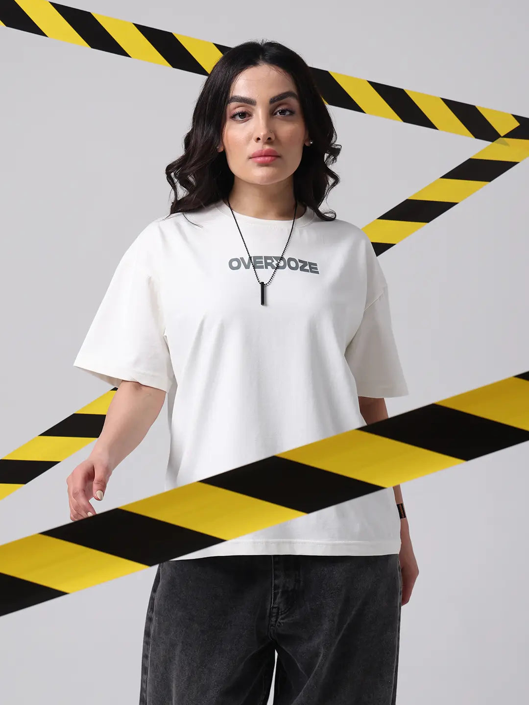 Off White Premium Brand Logo Relaxed Boxy Fit Cotton Unisex T-Shirt
