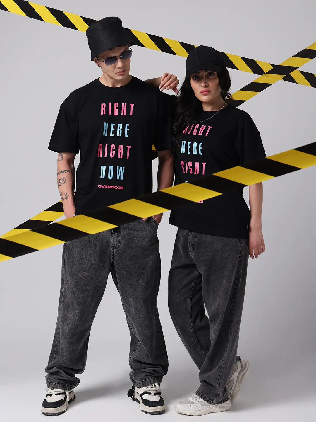 Right Here Now Moment Boxy Fit Printed Cotton Oversized T shirt