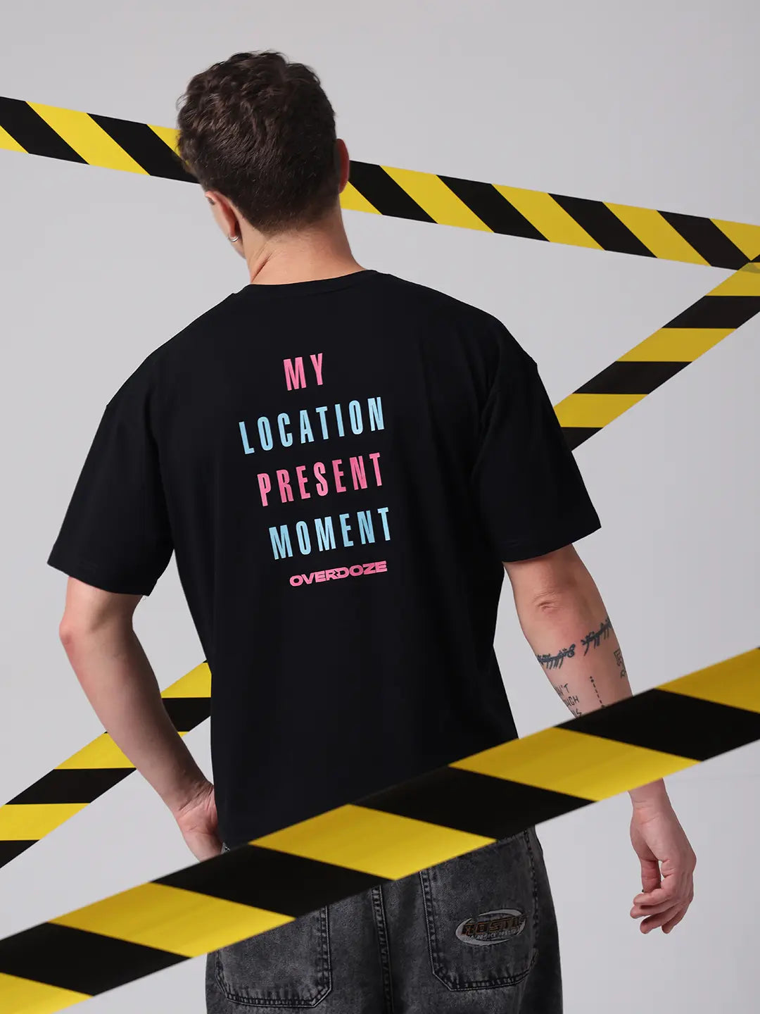 Right Here Now Moment Boxy Fit Printed Cotton Oversized T shirt
