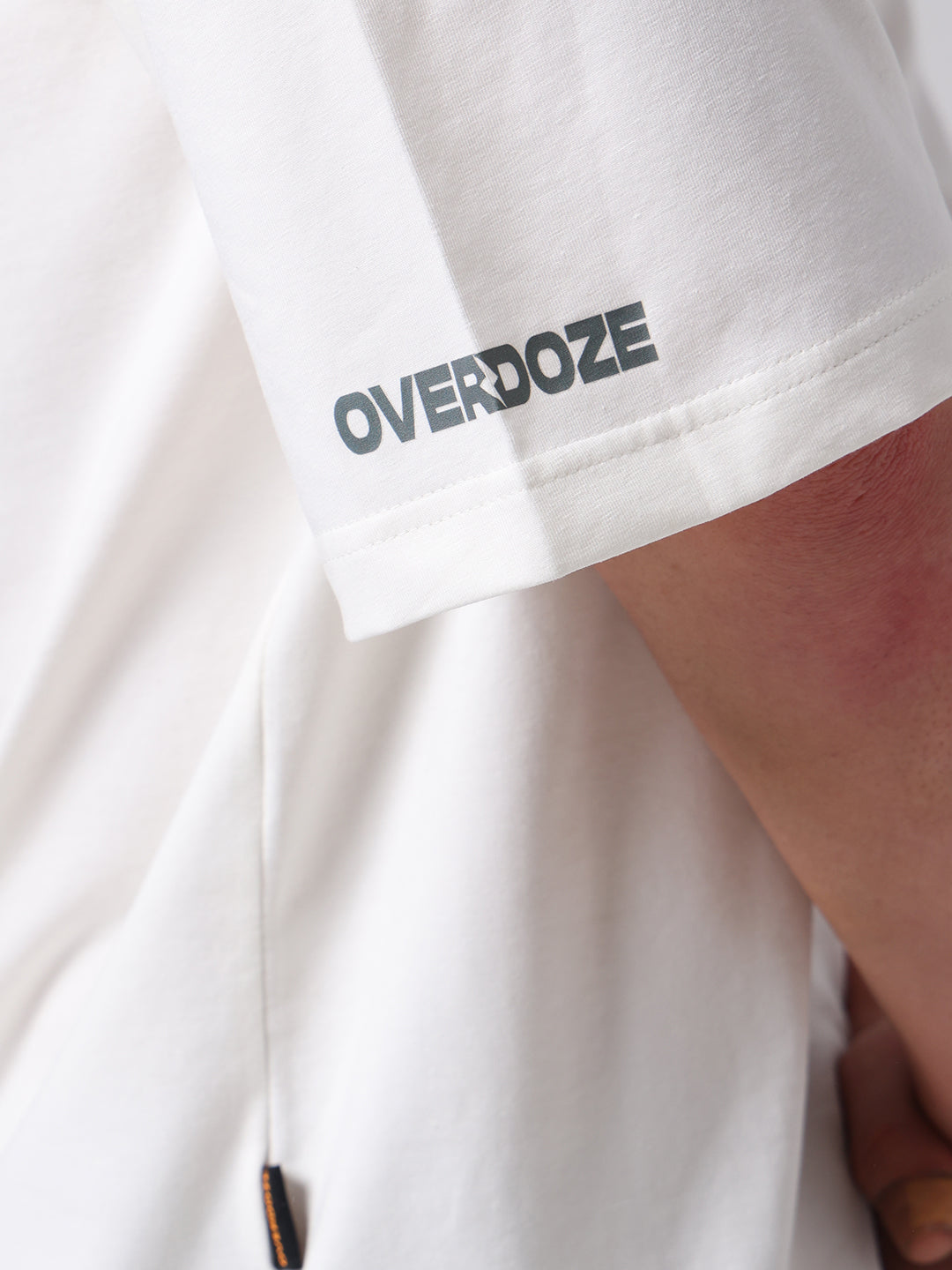 OVERDOZE PREMIUM Drop Shoulders Printed Cotton Off White T-shirt for men