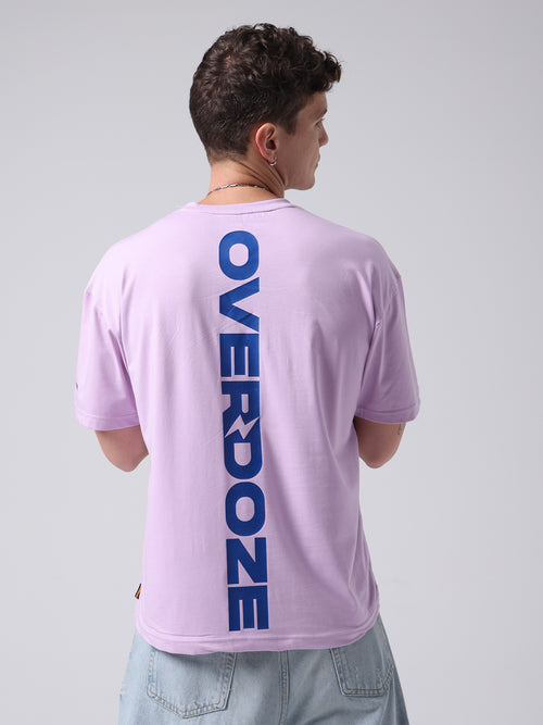 BREAKING NEWS Lavender Box Fit Printed Cotton Tshirt For Men