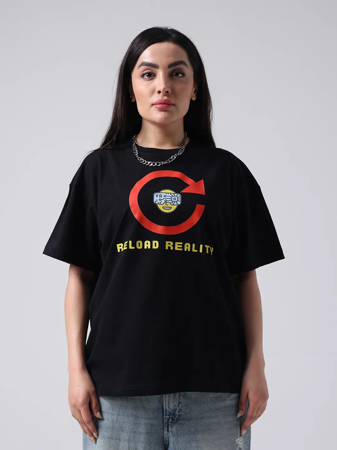 Reload Reality Virtual Reboot Cotton Oversized Relaxed Fit Unisex T shirt